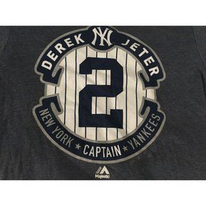 Derek Jeter Captain New York Yankees Men TShirt MLB Blue S